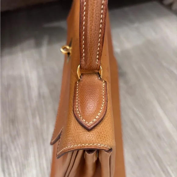 Authentic HERMES vintage KELLY 28 gold Courchevel Circa 1963 🦄 - Picture 11 of 16
